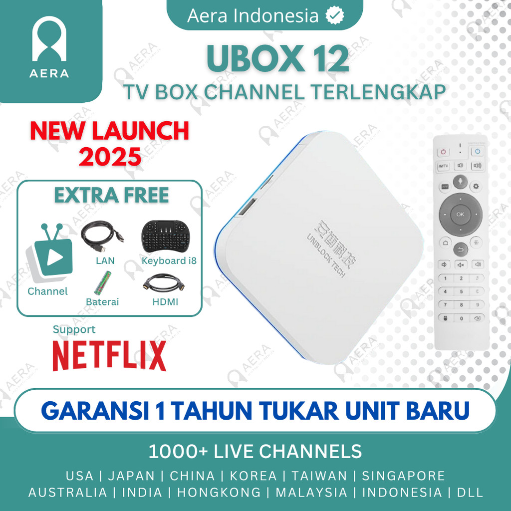 Unblock Tech UBOX 12 Pro Max Generation TV BOX Android 12.0 4 GB / 64 GB | TV BOX ANDROID 12 | UBOX 