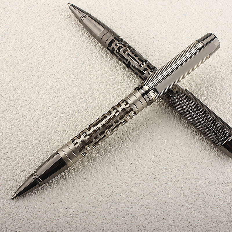 

Luxury Hollow 308 Luxury Ink Ballpoint Pen, Blue Ink Medium Point 0.7mm Smooth Writing Metal Ball Point Pen Signature Pen