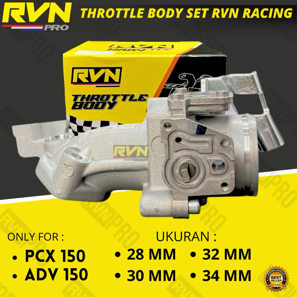 RVN TUAS GAS TB THROTTLE BODY SET TUAS GAS + INTAKE RVN RACING PCX 150 ADV 150 28 30 32 34 MM ORIGIN