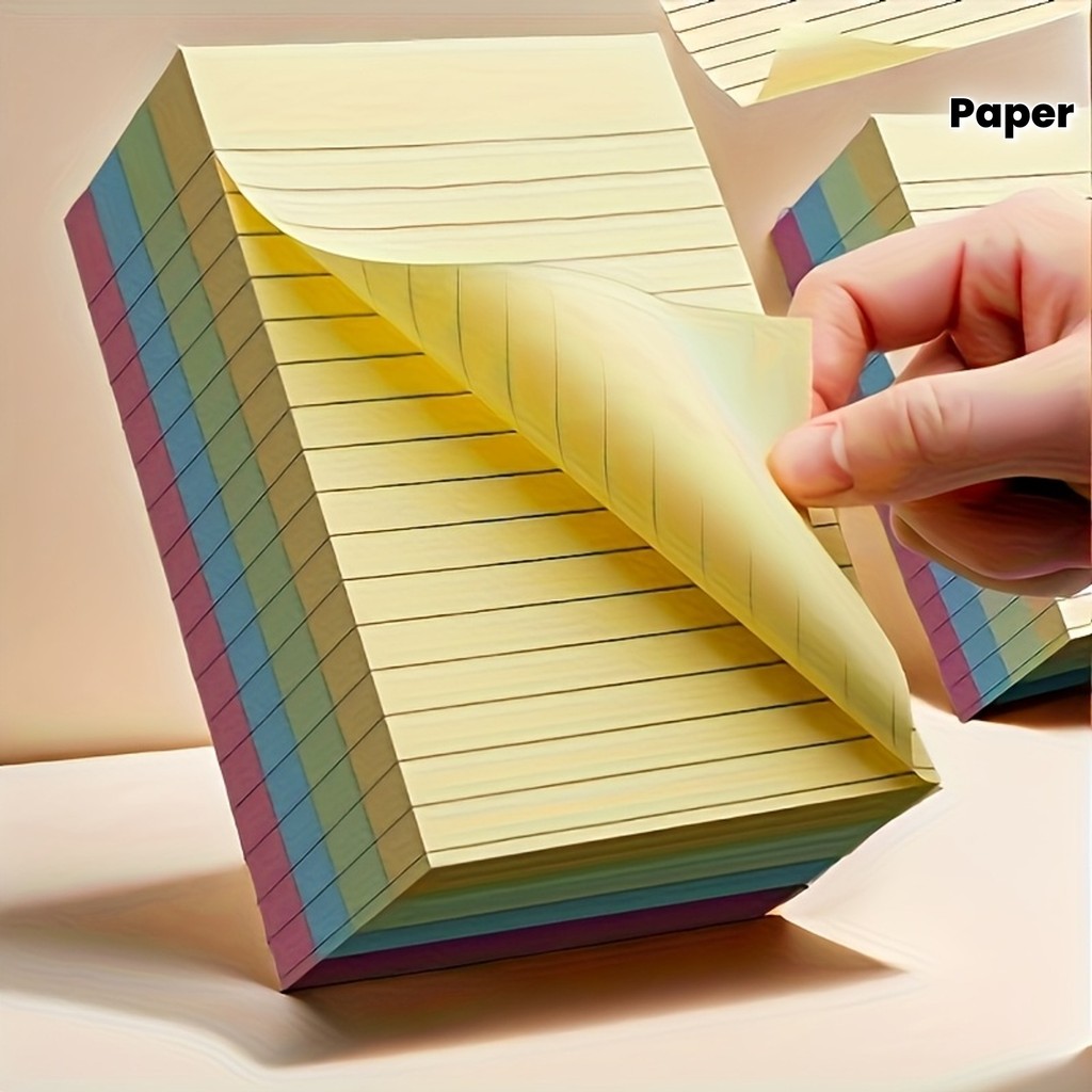 

100 Pages Colorful Sticky Notes | Creative Memo Pad, Four Colors, Tear-Off Notepads, Suitable for Students, Office, Home,school