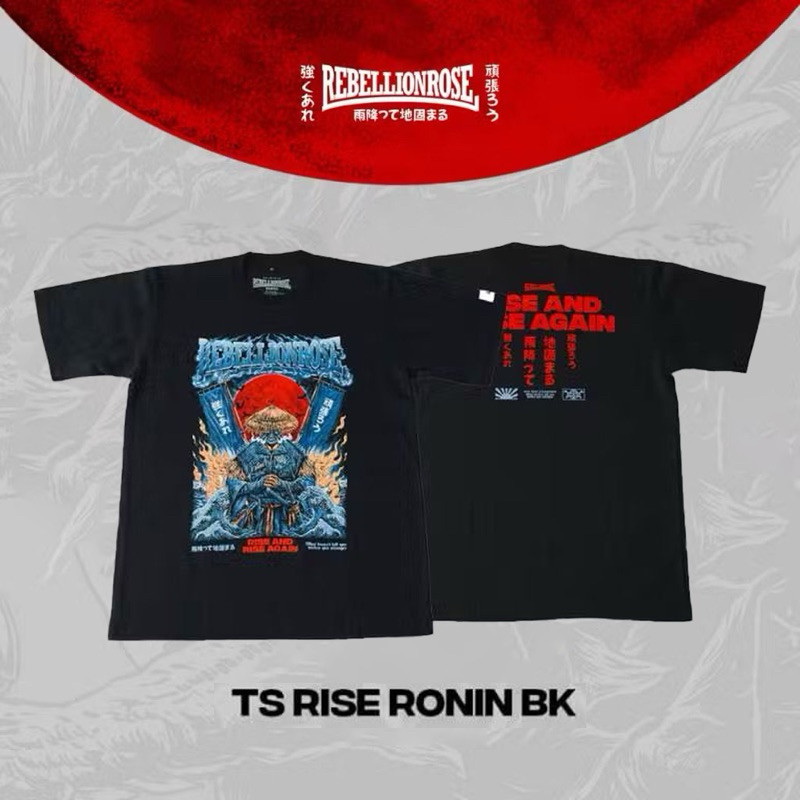 （TOP) Tshirt REBELLION ROSE - RONIN (black)