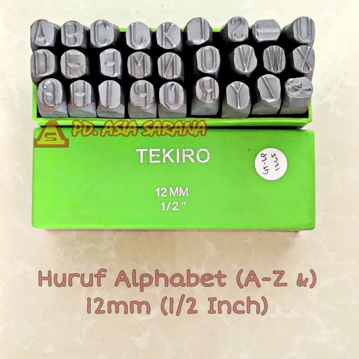 

Mata Ketok Huruf 12mm Alphabet Set TEKIRO GT-LP1265 Letter Punch A-Z &