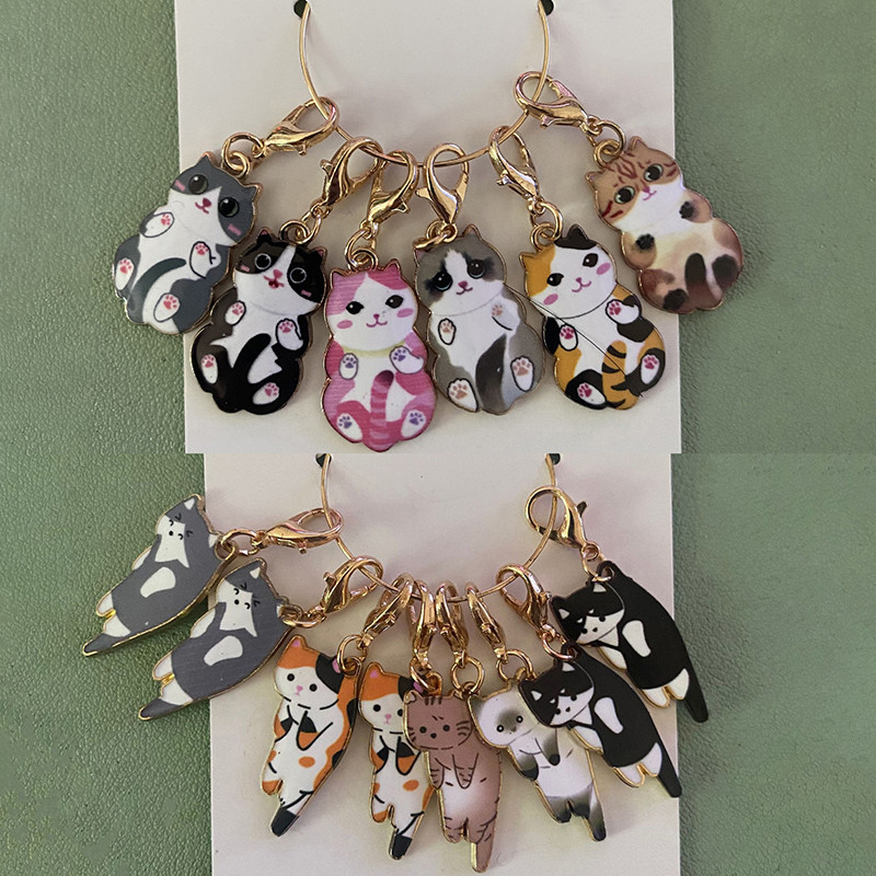 

8 PCs/Set Alloy Multifunctional Auxiliary Marking Ornament Cat Knitting Stitch Markers For DIY Craft Marker