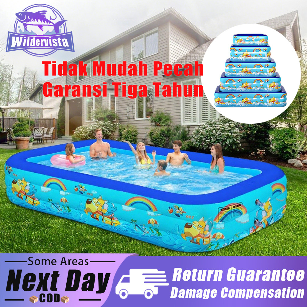 Wildervista Kolam Renang Anak Jumbo Kolam Mandi Bola Anak Inflatable Swimming Pool Kolam Mandi Anak 