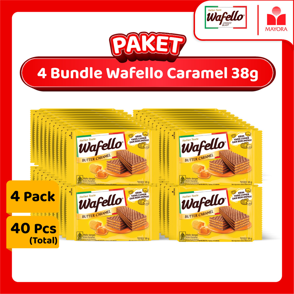 

Paket 4 Bundle Wafer Wafello Butter Caramel 38 Gram