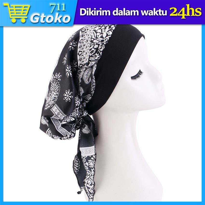 Turban Instant Hijab Jilbab Instan Dewasa Lembut Nyaman Motif Fashion Head Scarf