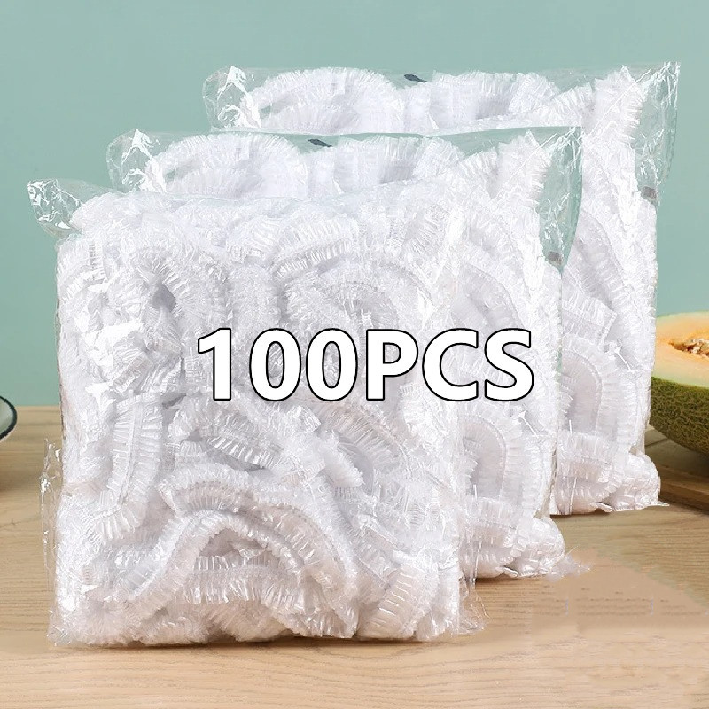 Disposable Food Cover Plastic Wrap Fruit Food Cover Bags Elastic Plastic Wrap Cover Food Grade Stora