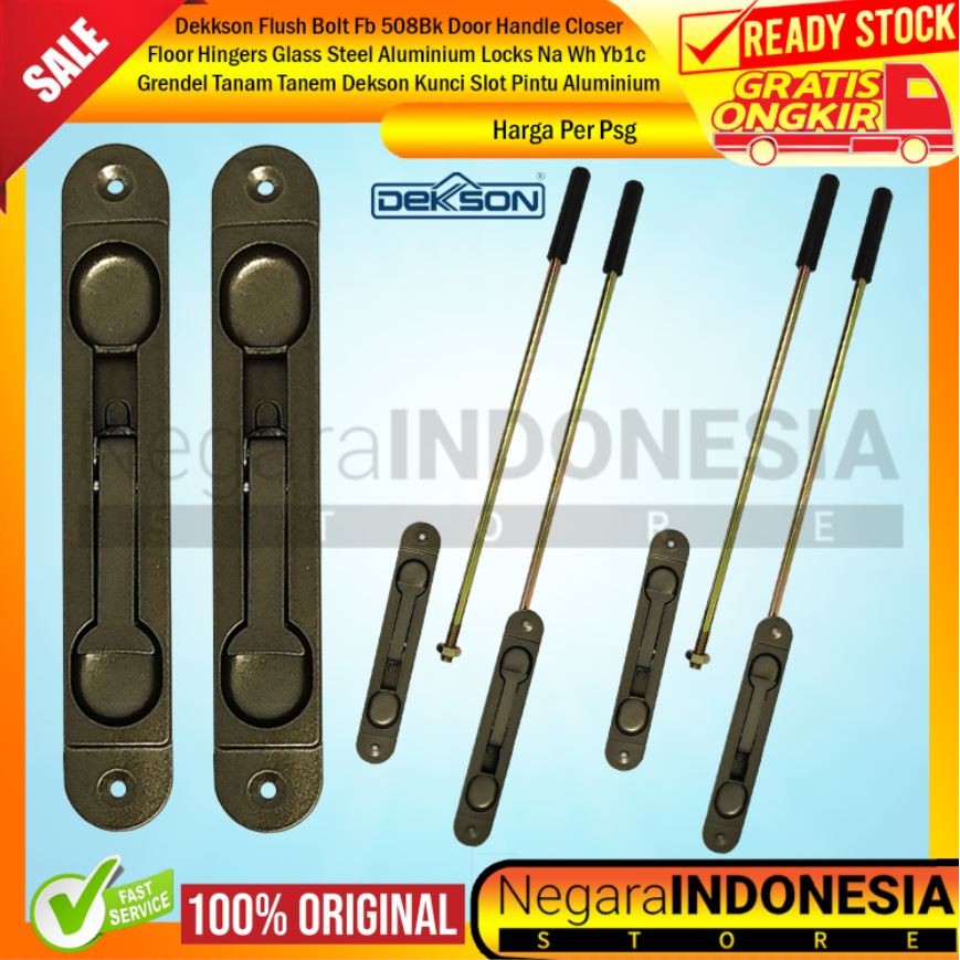 Dekkson Flush Bolt Fb 508Bk Door Handle Closer Floor Hingers Glass Steel Aluminium Locks Na Wh Yb1c 