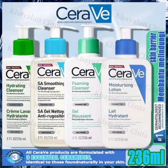 CeraVe Cleanser 236 ml/CeraVe Daily Moisturising Lotion/CeraVe Foaming Cleanser/CeraVe Hydrating Cle