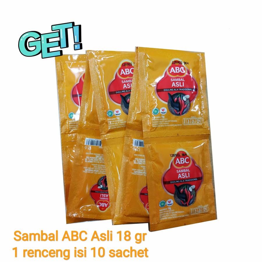 

Sambal asli ABC eceran 1500 | pack isi 10 sachet