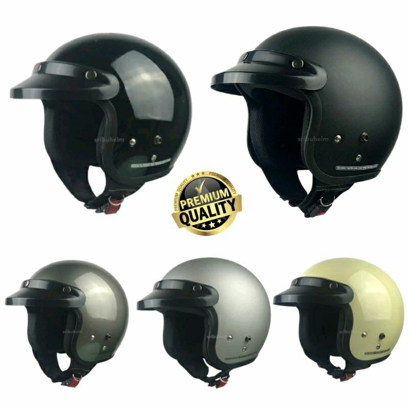 Helm Dewasa Bogo Retro Pria/Wanita SNI Grade Ori