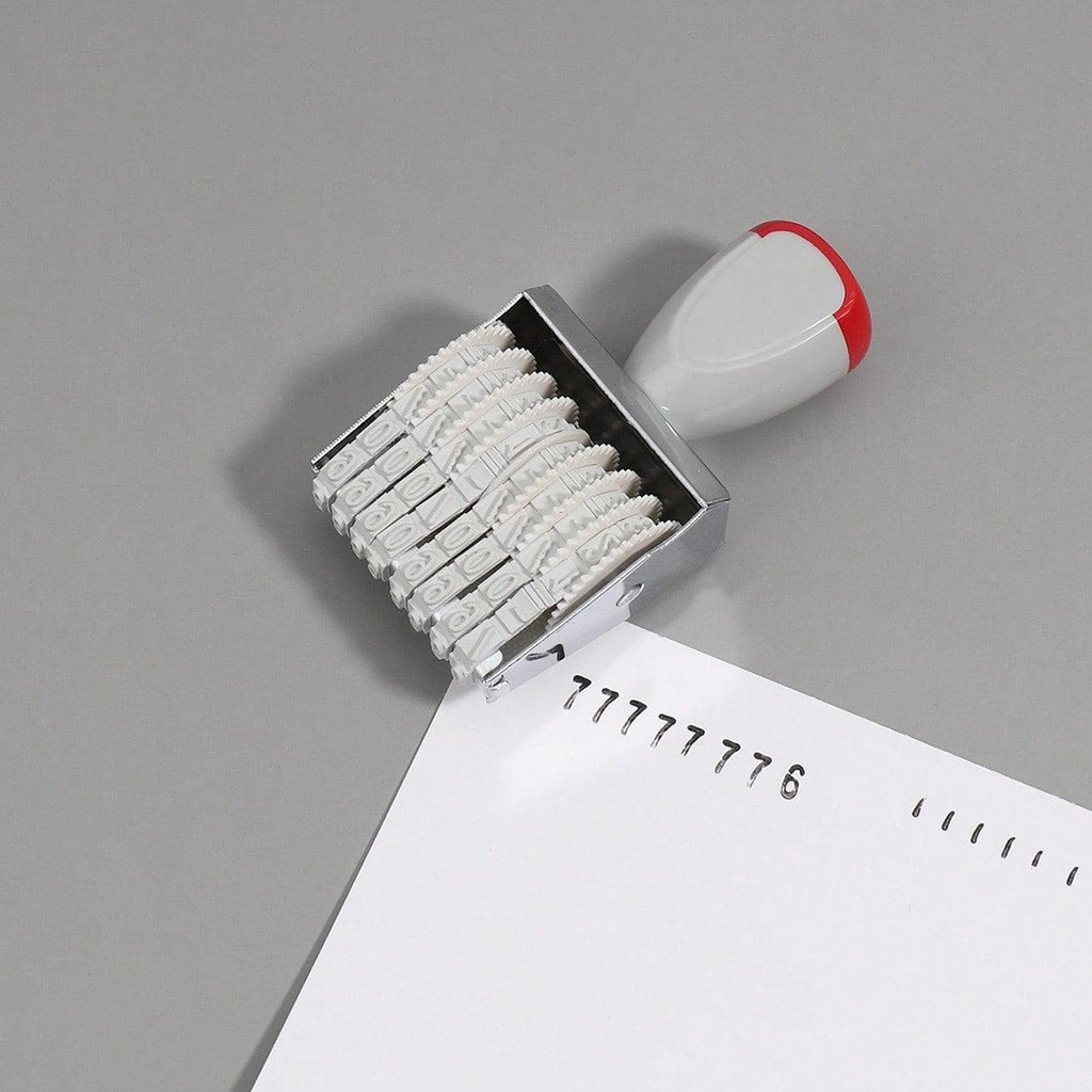 

8-digit numbered roller stamp, used for study and office quick date numbering, digital clear, portable roller stamp