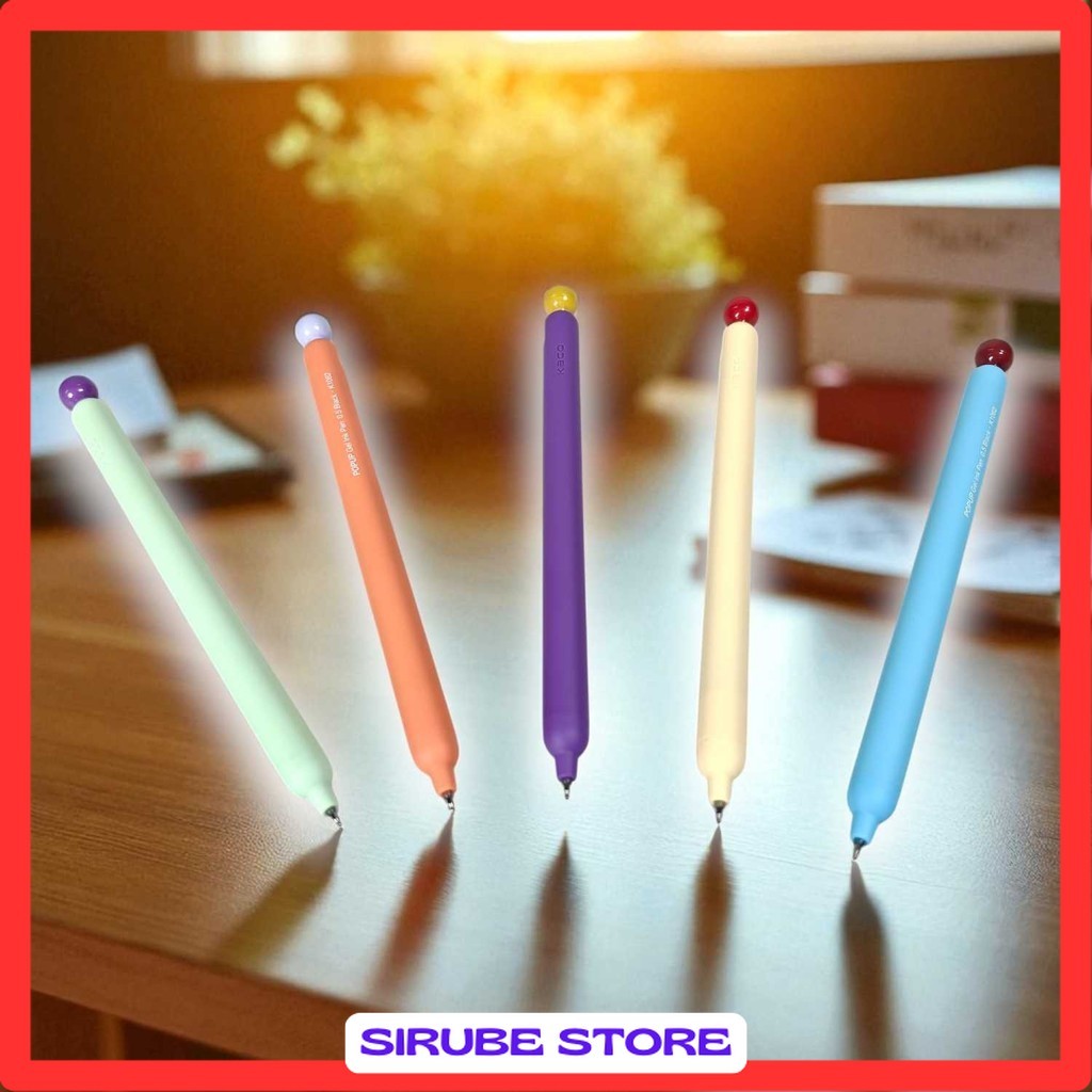 

Kaco Popup Pena Pulpen Gel Quick Dry Black Ink Vintage 0.5mm 5 PCS - K1062