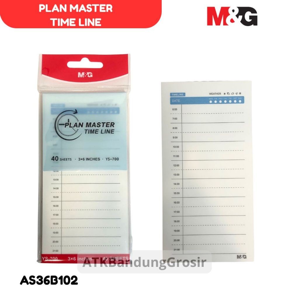 

Sticky Note M&G Plan Master Time Line #AS36B102 40 Sheet YS-700 Alat Sekolah & Kantor - SHABQ