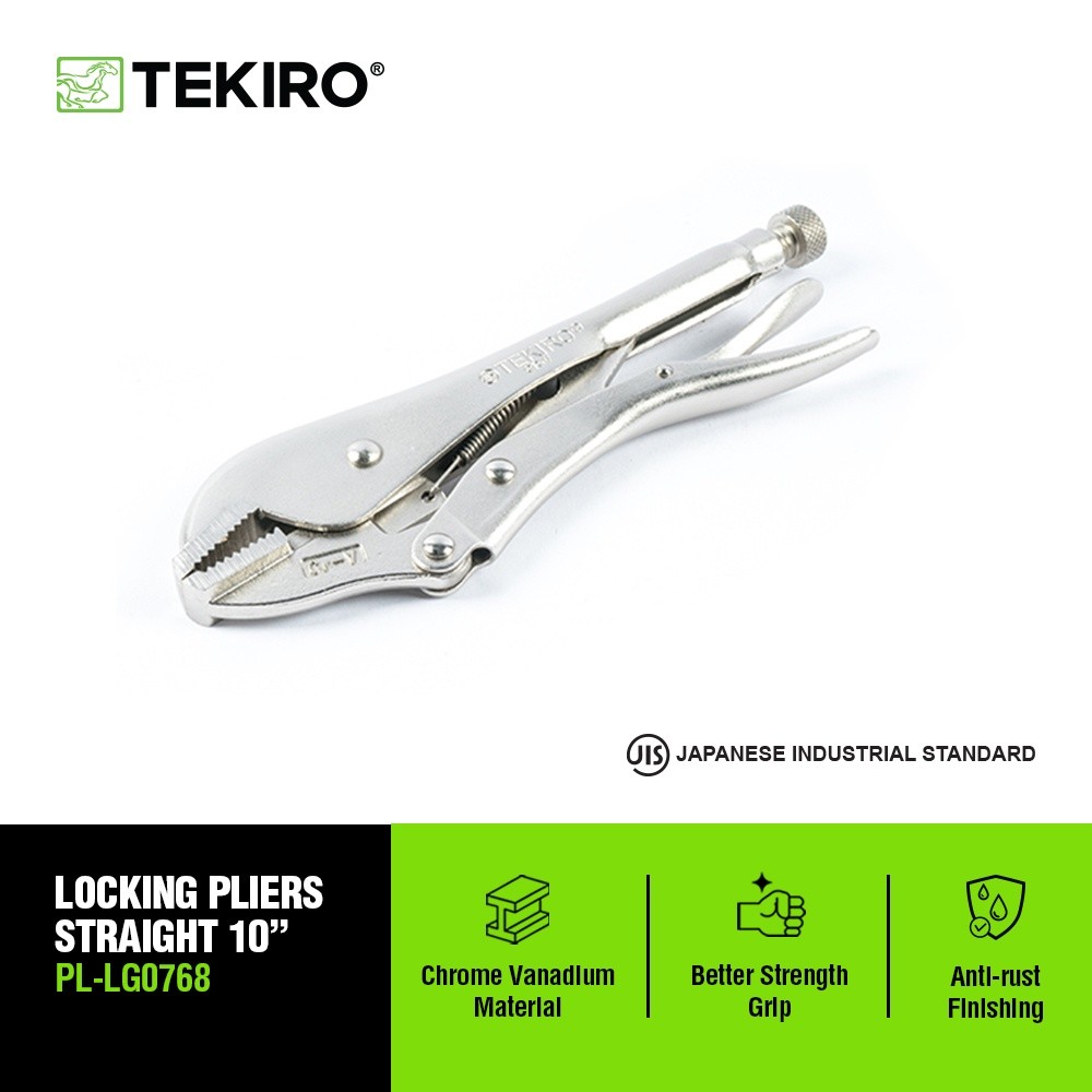 TEKIRO TANG JEPIT BUAYA 10 INCH 10INCH 10IN  JEPIT KAPILER VICE GRIP LOCKING PLIERS