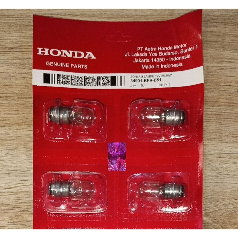 Bohlam ori honda/Bohlam Lampu Depan Motor 12V 25W   Honda Beat FI, Scoopy FI, Vario FI & Universal B