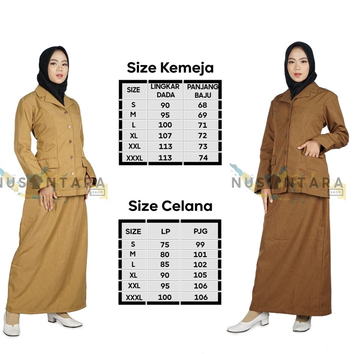 PROMO!! Seragam Pns Wanita Seragam Pdh Wanita Keki Tua Keki Muda Bawahan Rok Model Saku Bawah