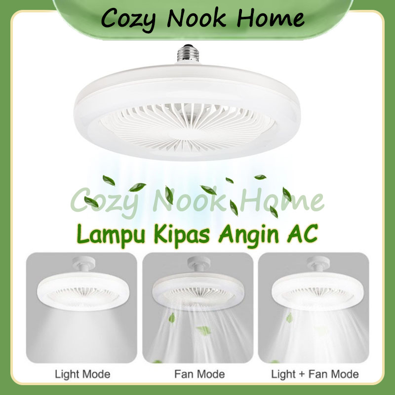 Lampu Kipas Angin AC 30 Wat / LED Lampu Kipas Ruang Tamu Lampu Remot 2in1 / Kipas Lampu Led Multifun
