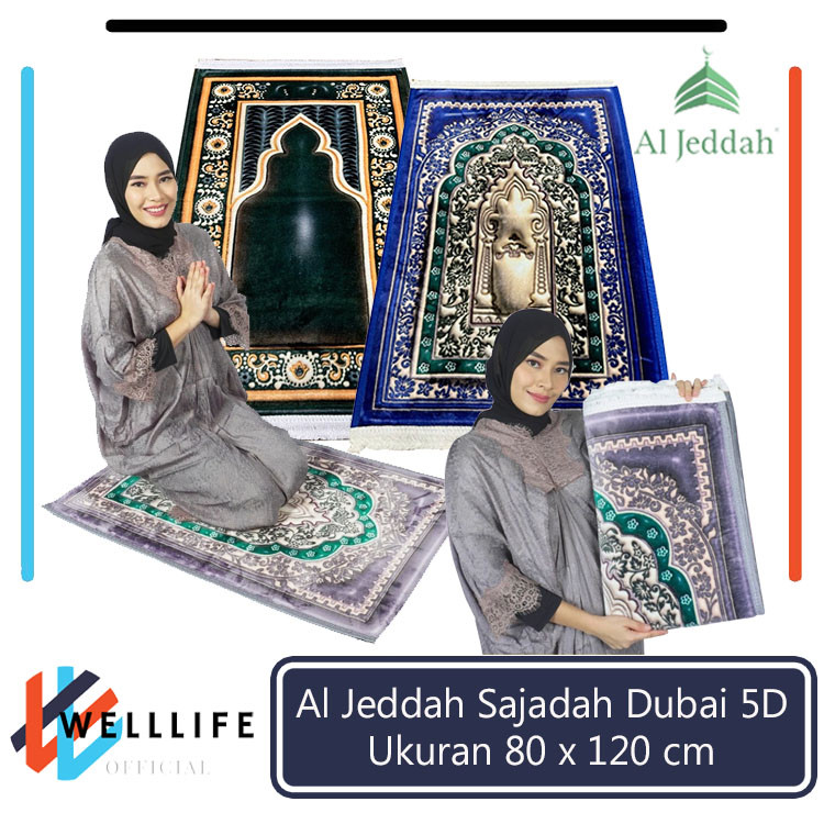 Sajadah Dubai 5D Premium AL-JEDDAH 80x120 Cm Sajadah Dewasa Sajadah Tebal