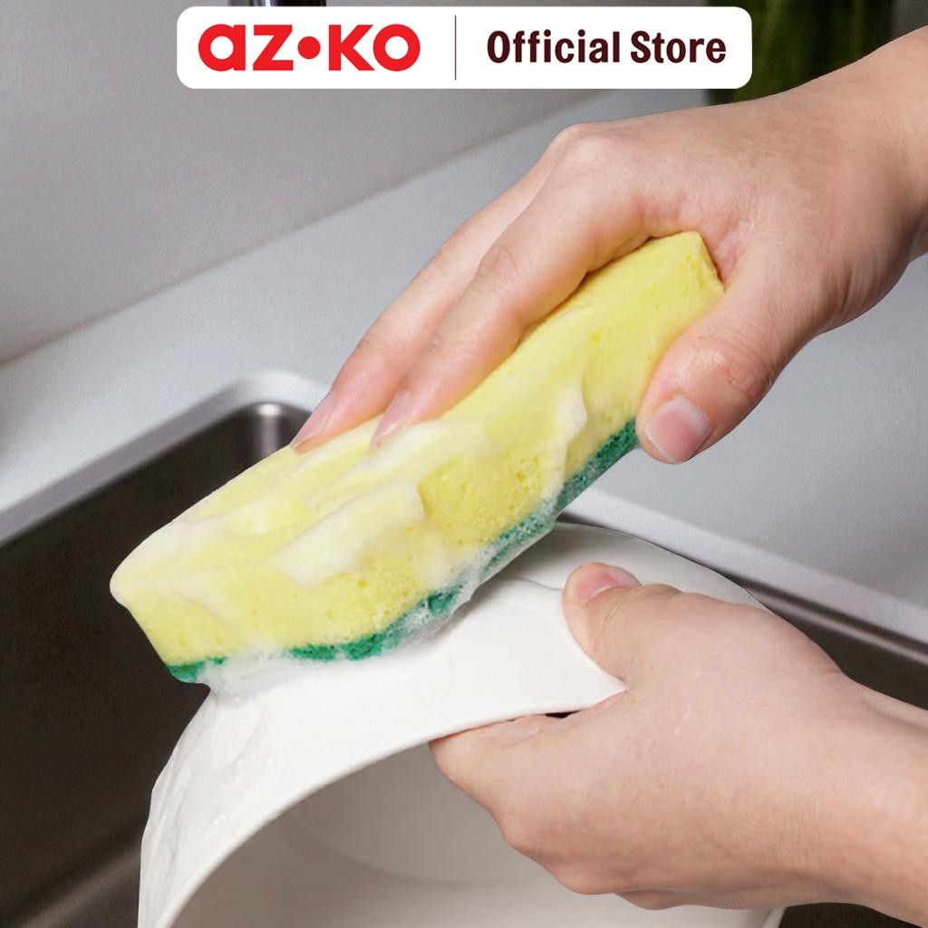 AZKO Proclean Set 3 Pcs Spons Scrubber Handy Sponge Busa Pembersih Serbaguna Alat Kebersihan Spon Cu