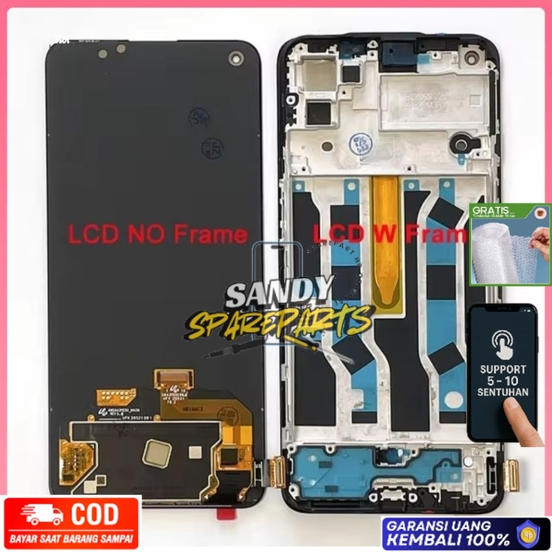 GARANSI READY LCD FULLSET FRAME RENO 5 RENO 6 4G Compatible SUDAH TES SEPERTI BAWAAN COPOTAN