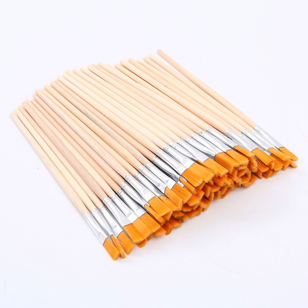 

10pc/30pc/50pc/100pcpole flat brush Nylon bristles row pen Tip pen Line drawing pen