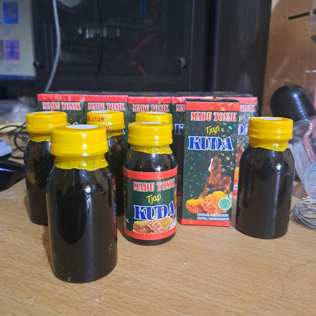 

MADU TJAP POLOS SUPER TONIK SEGEL KUNING Madu Tonik 6x Polos Tanpa Merk dan BOX (36)