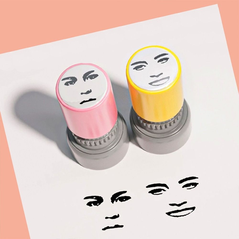 

Cute Novetly Face Memes Seal Stamp Self-Inking Engraved Funny Seal Stamp DIY Prank Trick Printing Toys Decorative