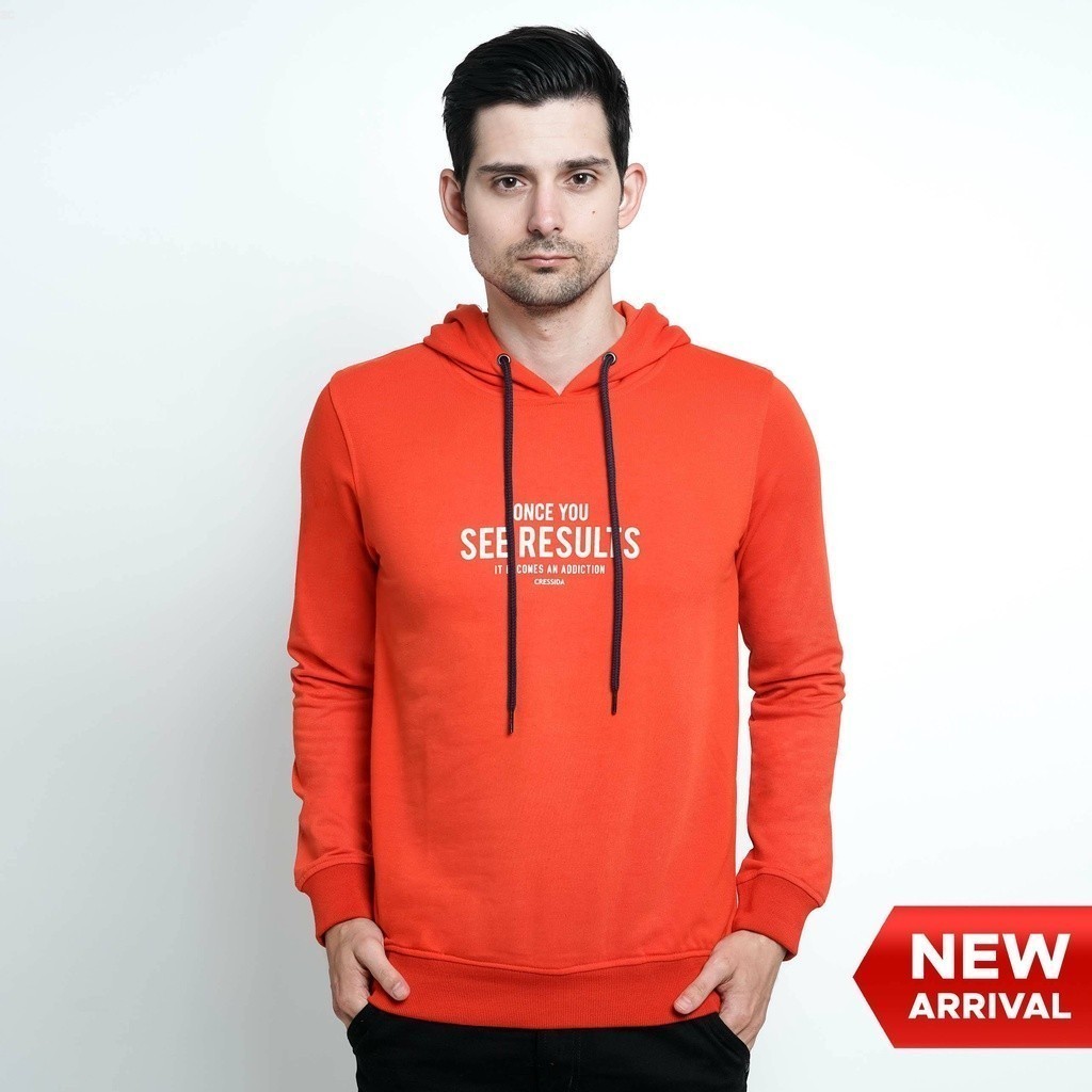Cressida Hoodie Pria - Jaket Jumper Cowok Lengan Panjang Hoodie Motif - MMHOL.GB009O Orange Cressida