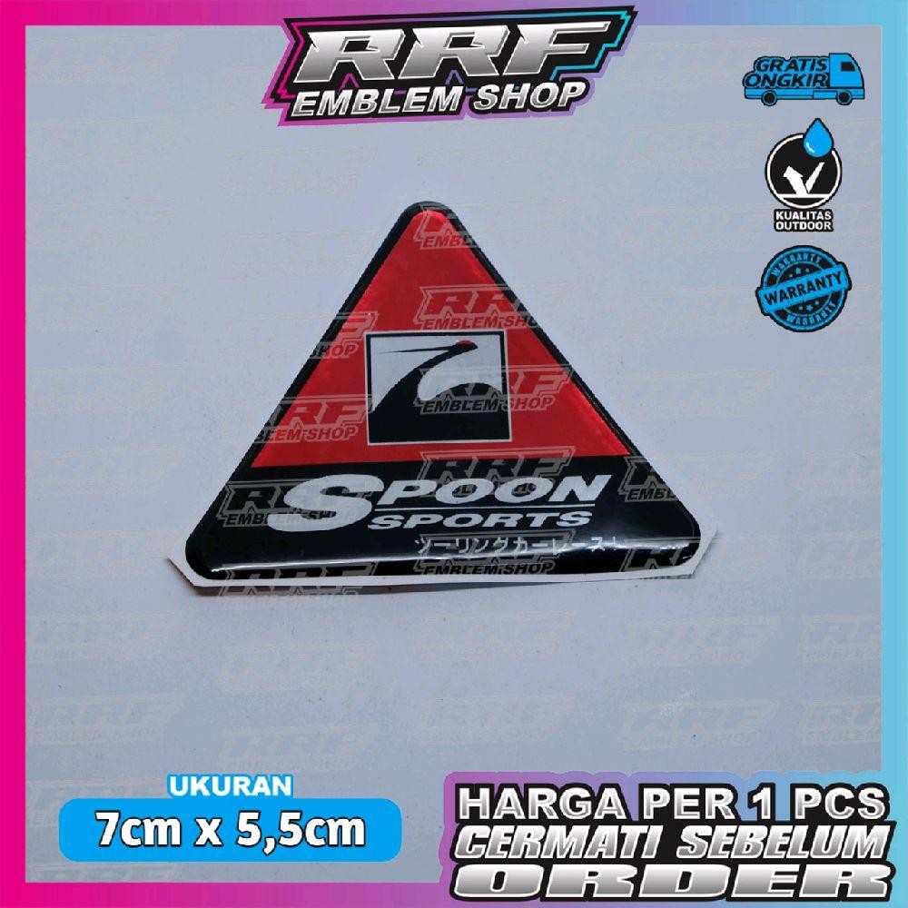 emblem timbul SPOON SEGITIGA HONDA SPORT Motorcycle
