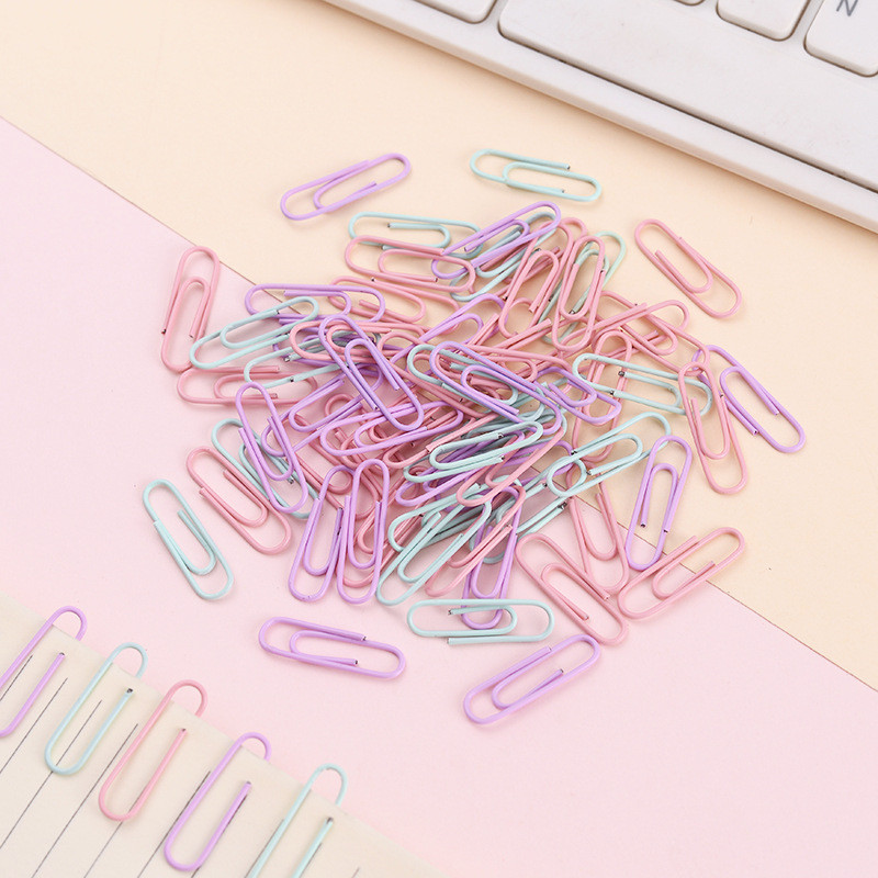

20PCS/Pack Macaron Color Paper Clips Cute Note Metal Memo Set Index Bookmark For Books Office School Stationery Supplies 28mm