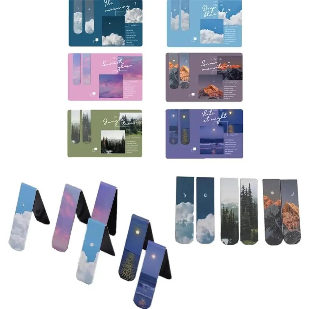 

12pcs Magnetic Bookmarks Book Markers Beautiful Nature Page Markers Magnetic Clip Gifts for Women Students Teachers Book Lovers