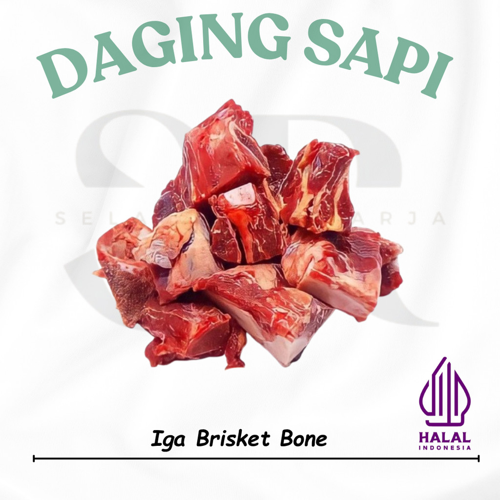 

Iga Brisket Bone /Iga Tulang Muda Lamur Potong 5 cm Frozen 1 Kg