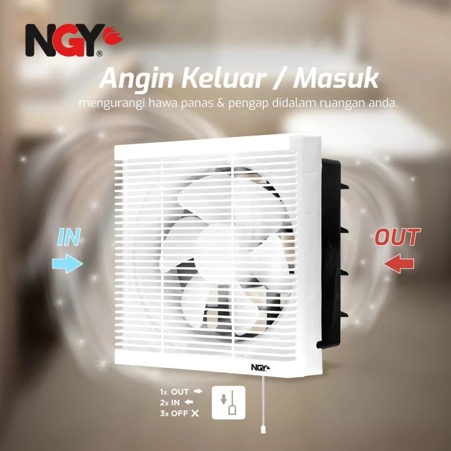 NAGOYA Kipas Angin Exhaust Fan Dinding / Kipas Angin Dinding 10 inch / NGY-10EHD / NGY-12EHD