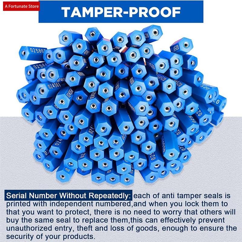

100 Pcs Steel Security Cable Seals 11.8 Inch Numbered Anti Tamper Shipping Seal Disposable Self Locking Numbered Tag-A78G