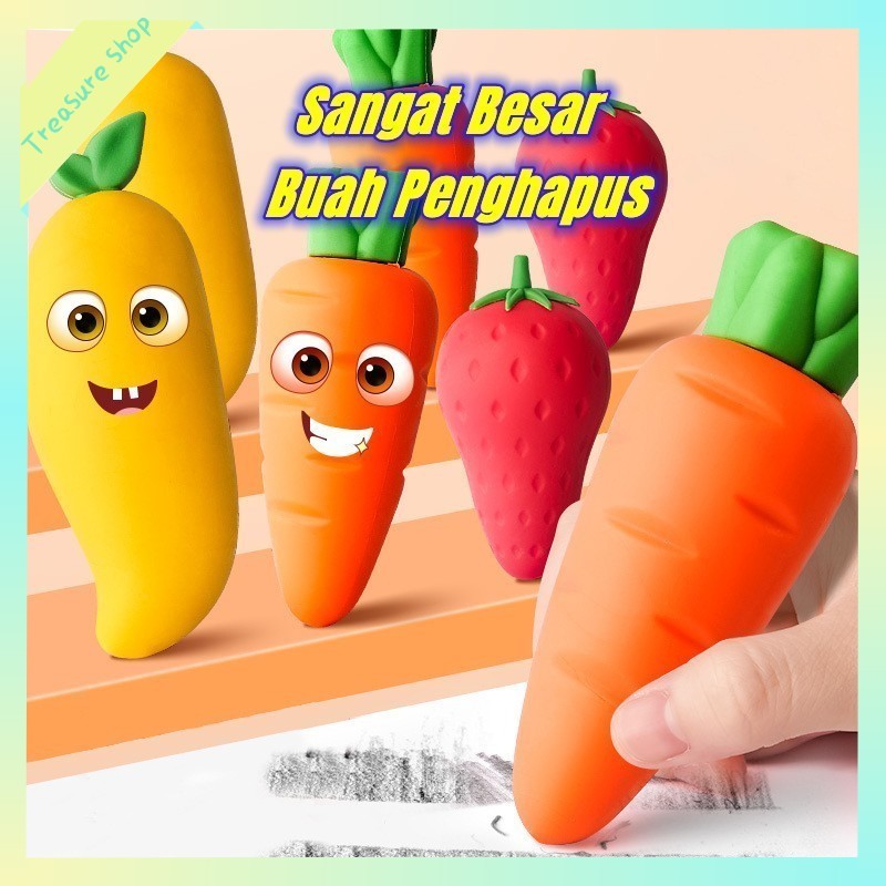 

Penghapus Buah Alat Tulis Kreatif,Besar Eraser Wortel Stroberi Mangga Lucu