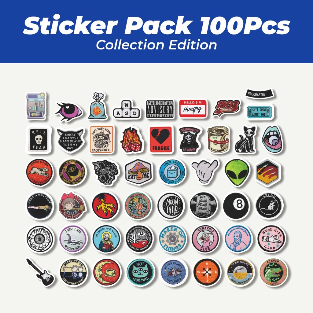 

Hot Stiker Patch V2 Lucu Anti Air Stikers Berperekat Waterproof Sticker Decal Buat Motor Helm Buku Journal Koper Casing HP Laptop Botol Minum