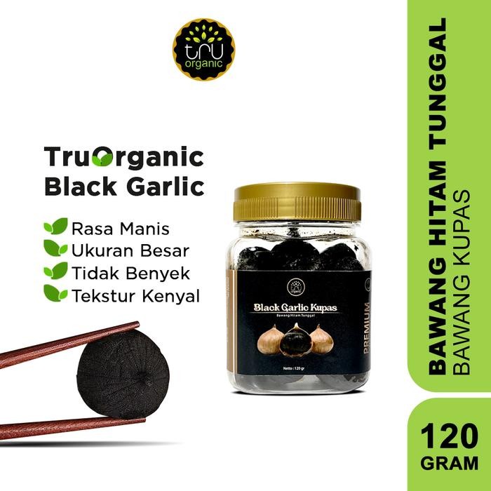 

Promo (120gr) Black Garlic Kupas - TruOrganic Bawang Hitam Tunggal | Bawang Putih Tunggal Hitam