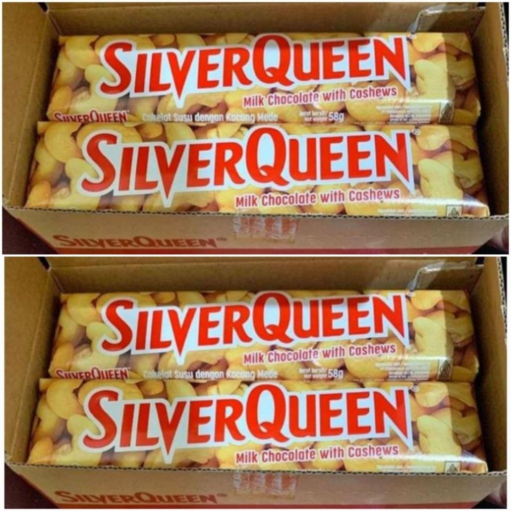 

SILVERQUEEN 55gr MEDE per box isi 10pcs - 20pcs. Expired: Juli 2026.