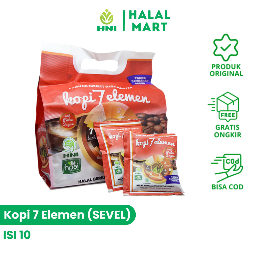 

KOPI 7 ELEMEN ISI 10 SACHET - Kopi Herbal Rempah Rempah | Bisa Bayar COD - HNI HPAI BPOM