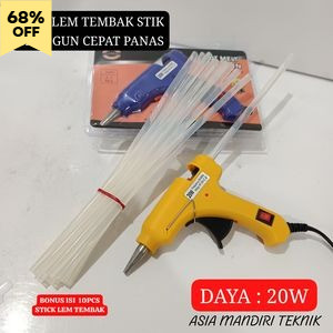

Paket (2) Item - Ellka Glue Gun 20W + 10Pcs Topmax Refill Lem ZX2902