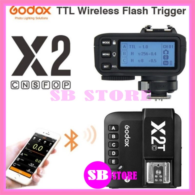 [SB] trigger triger godox x2t ttl flash for untuk kamera canon fuji nikon sony panasonic tt600