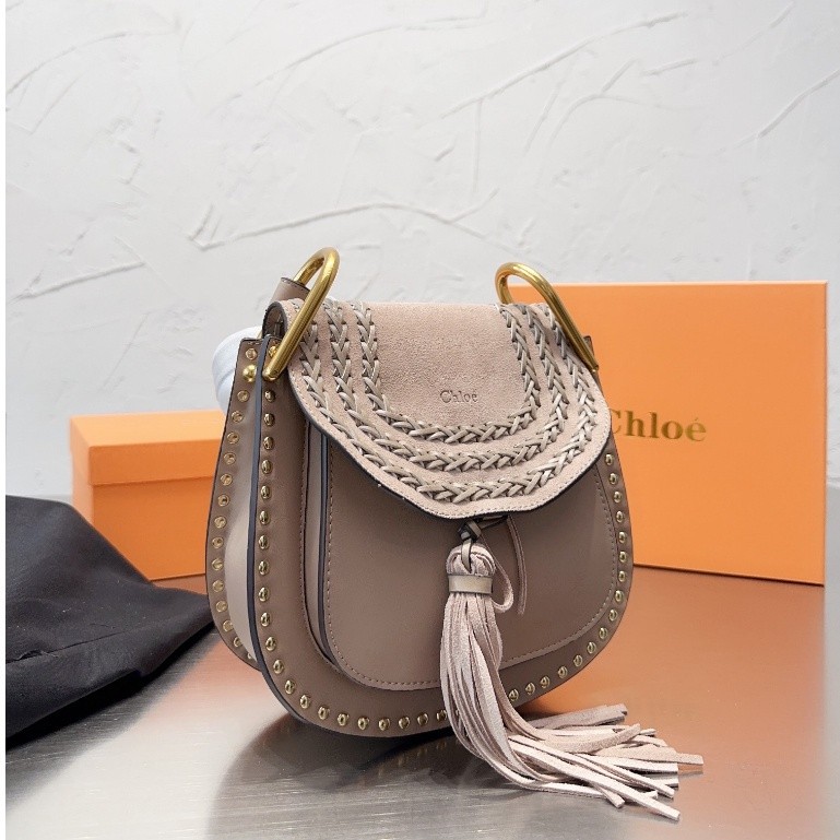 Original 2025 New  Chloe Ladies Saddle Bag Classic Casual Leather Messenger Shoulder Bag