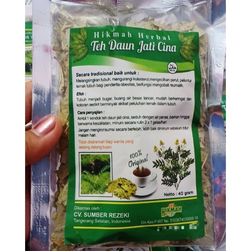 

TEH DAUN JATI CINA 40 GR BPOM | TEH HERBAL ALAMI TEH JATI CINA PELUNTUR LEMAK PELANGSING