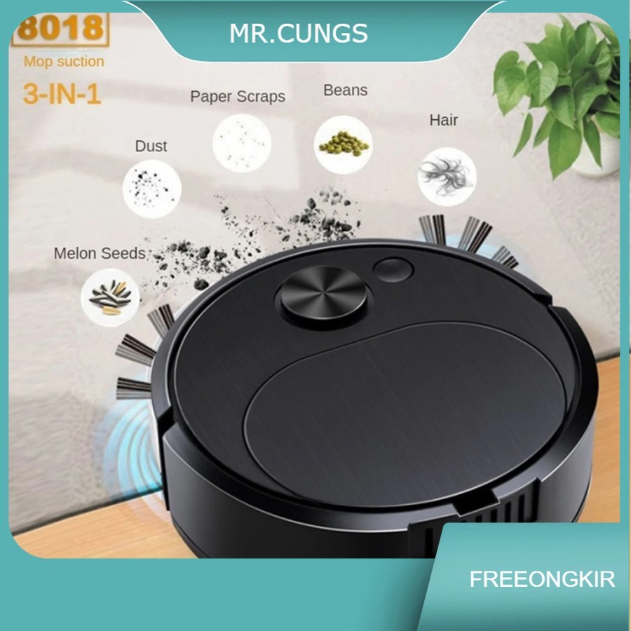 8018 Sweepin Robot Pembersih Lantai Robot Vacuum Pel Sapu Lantai Otomatis Alat Penyedot Debu