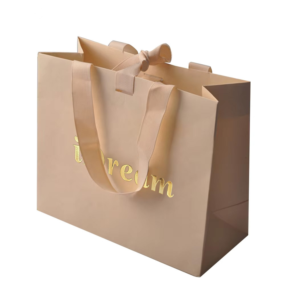 

Custom Printed Logo Retail Cosmetic Shopping Bag Private Label Luxury Boutique Jewelry Perfume Gift Wrapping Packaging Paper Bag