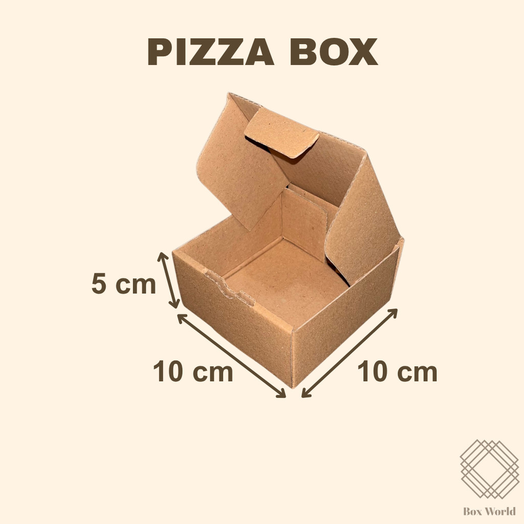 

KARDUS DIECUT SIDELOCK/PIZZA COKLAT POLOS dan BARU (10x10x5cm) - TERMURAH