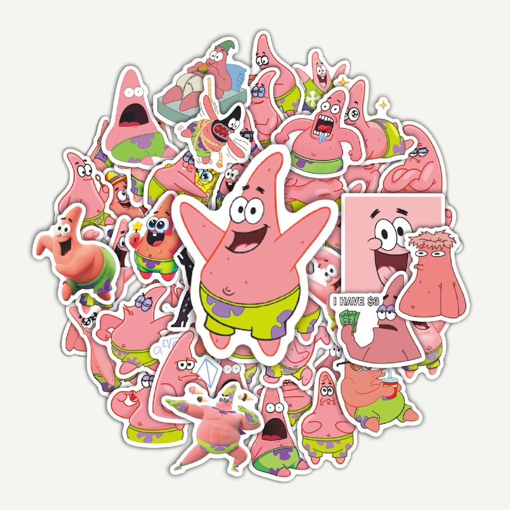 

Sticker Pack Stiker Kartun Patrick Star V1 | Sticker TUMBLR | Stiker LAPTOP KOPER HELM