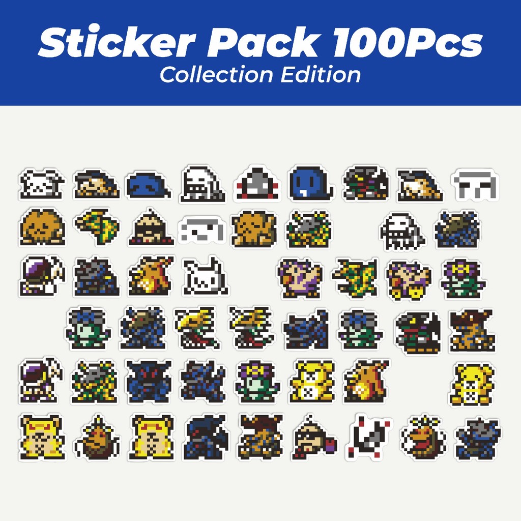 

Hot Stiker Pixel Digimon V16 Lucu Anti Air Stikers Berperekat Waterproof Sticker Decal Buat Motor Helm Buku Journal Koper Casing HP Laptop Botol Minum