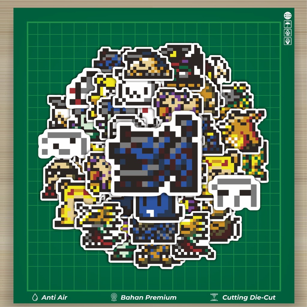 

HOT 50 PCS STIKER Stiker Pixel Digimon V16 Stiker Fashion Cars Decal Dingin Kartu Album Custom Vinyl Anti Air- Sticker Aesthetic Buku Journal Koper Casing HP Tablet Laptop Helm Motor Botol Minum